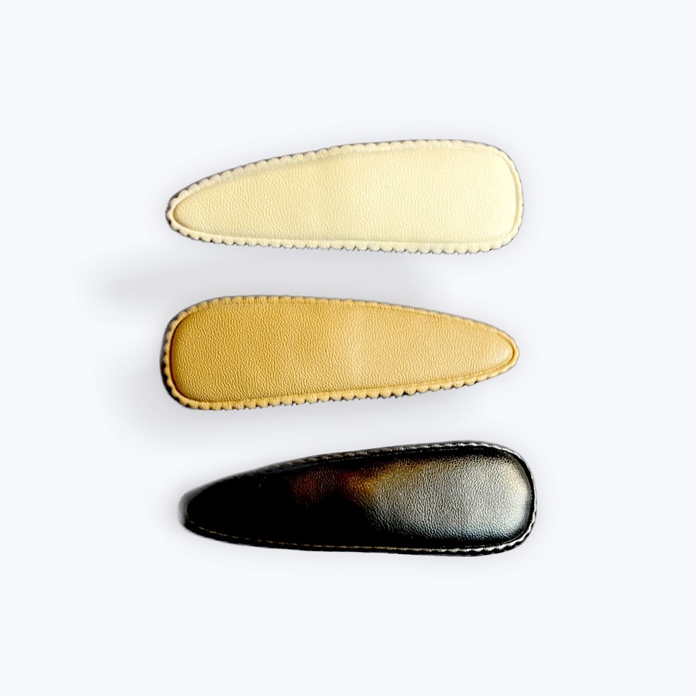 Hair Clip Set - Faux Leather